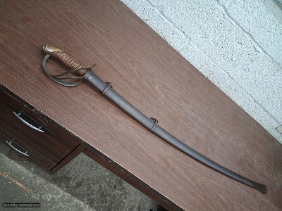 m1860 CAVALRY SABER & SCABBARD by J E BLECKMANN EARLY CIVIL WAR SWORD