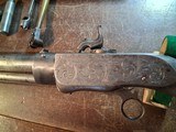 SMITH JENNINGS 1st model REPEATING RIFLE 54cal PERCUSSION with LOADING TOOLS & CASE 1850 - 5 of 15