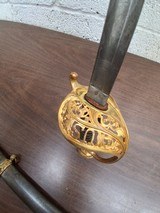 US CIVIL WAR model 1850 FIELD & STAFF OFFICER'S SWORD & SCABBARD F. HORSTER - Image 13 of 15