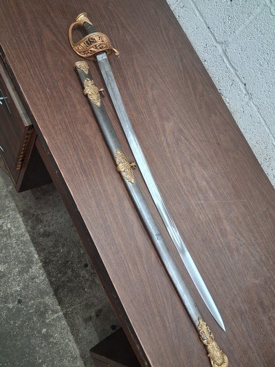 US CIVIL WAR model 1850 FIELD & STAFF OFFICER'S SWORD & SCABBARD F. HORSTER - Image 2 of 15