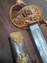 US CIVIL WAR model 1850 FIELD & STAFF OFFICER'S SWORD & SCABBARD F. HORSTER - Image 3 of 15