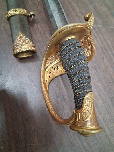 US CIVIL WAR model 1850 FIELD & STAFF OFFICER'S SWORD & SCABBARD F. HORSTER - Image 8 of 15