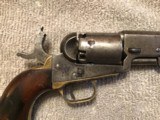 Model 1849 Colt percussion revolver 5” barrel with old leather flap holster. - 15 of 15