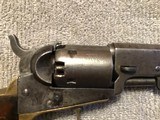 Model 1849 Colt percussion revolver 5” barrel with old leather flap holster. - 10 of 15
