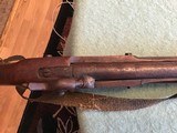 Antique Civil war era Enfield style percussion Carbine length 58 caliber musket - 6 of 14