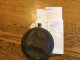 Original Antique Dug Civil War smooth side canteen with Initials - 1 of 7