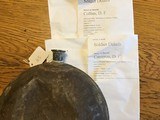 Original Antique Dug Civil War smooth side canteen with Initials - 6 of 7
