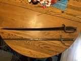 1 US 1850 Foot officers sword, 2 US Musicians or Non coms civil war sword