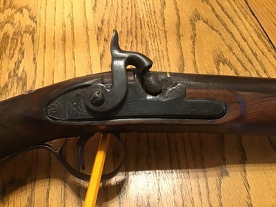 Original Antique early to mid 1800’s British
percussion Smooth Bore trade gun Marked Alley