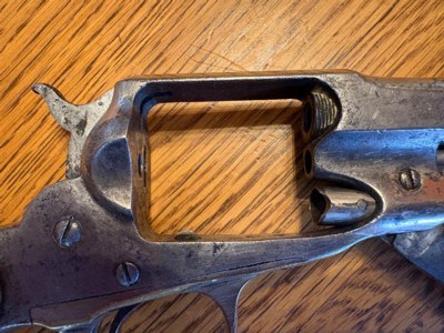 Antique Remington Police model cartridge conversion Nickle plated - Image 8 of 15