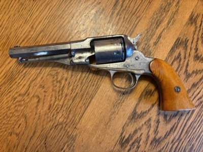 Antique Remington Police model cartridge conversion Nickle plated - Image 1 of 15