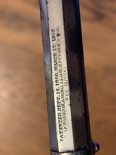 Antique Remington Police model cartridge conversion Nickle plated - Image 10 of 15
