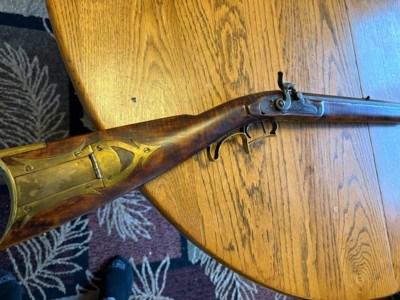 Original Antique Circa 1850 Kentucky half stock rifle - Image 3 of 15