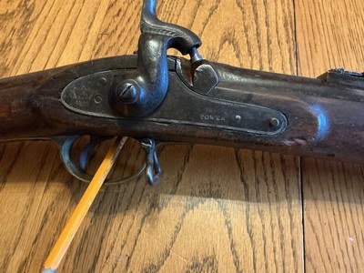 Antique Civil War era Confederate .577 caliber Tower rifle marked LSM - Image 1 of 15