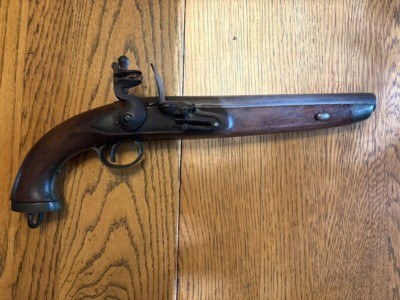 Antique Original Circa 1800 Napoleonic era Belgium made Flintlock Military Hirse Pistol - Image 1 of 15