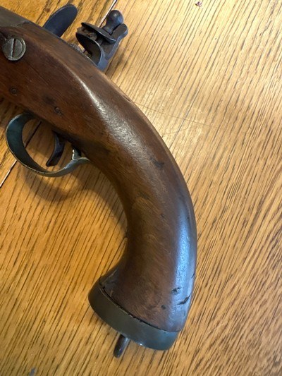 Antique Original Circa 1800 Napoleonic era Belgium made Flintlock Military Hirse Pistol - Image 4 of 15