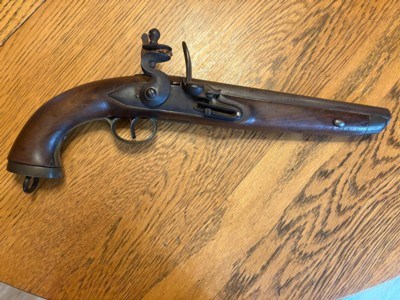 Antique Original Circa 1800 Napoleonic era Belgium made Flintlock Military Hirse Pistol - Image 6 of 15