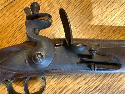 Antique Original Circa 1800 Napoleonic era Belgium made Flintlock Military Hirse Pistol - Image 5 of 15