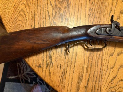 Antique Kentucky half stock rifle. - Image 5 of 15
