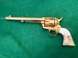 Colt model 1873 SA Engraved Gold Gilded .45 Caliber Revolver - 5 of 11