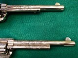 Pair of Ben Lane Engraved Colt SAAs, 2nd Gen .45LC, Presentation Cased - 6 of 16