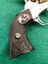 Engraved Colt SAA 45 LC 4 3/4" - 2 of 16