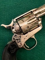 Engraved Colt SAA 45 LC 4 3/4" - 3 of 16