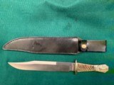 Bowie Hunting knive length 15 inches bone handle - 1 of 2