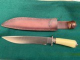 Bowie hunting knive length / 16 1/2 inches simulated ivory - 1 of 3