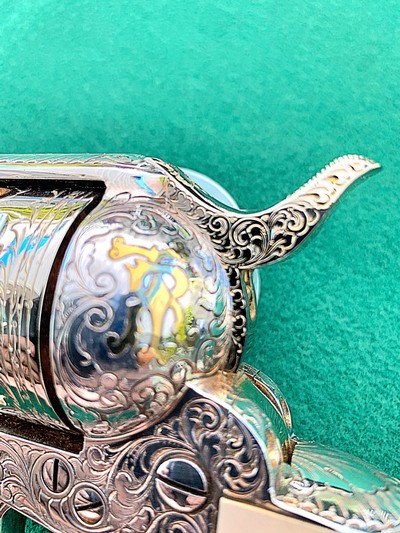 Teddy Roosevelt Commemorative .44-40 by Uberti  Mfg . 1990  (New condition, never fired). - Image 6 of 13