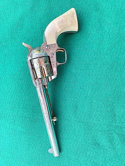 Teddy Roosevelt Commemorative .44-40 by Uberti  Mfg . 1990  (New condition, never fired). - Image 9 of 13