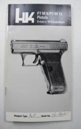 Heckler & Koch P7M8 9MM CHANTILLY Import,L.E. 1988 P7M8 - 9 of 11