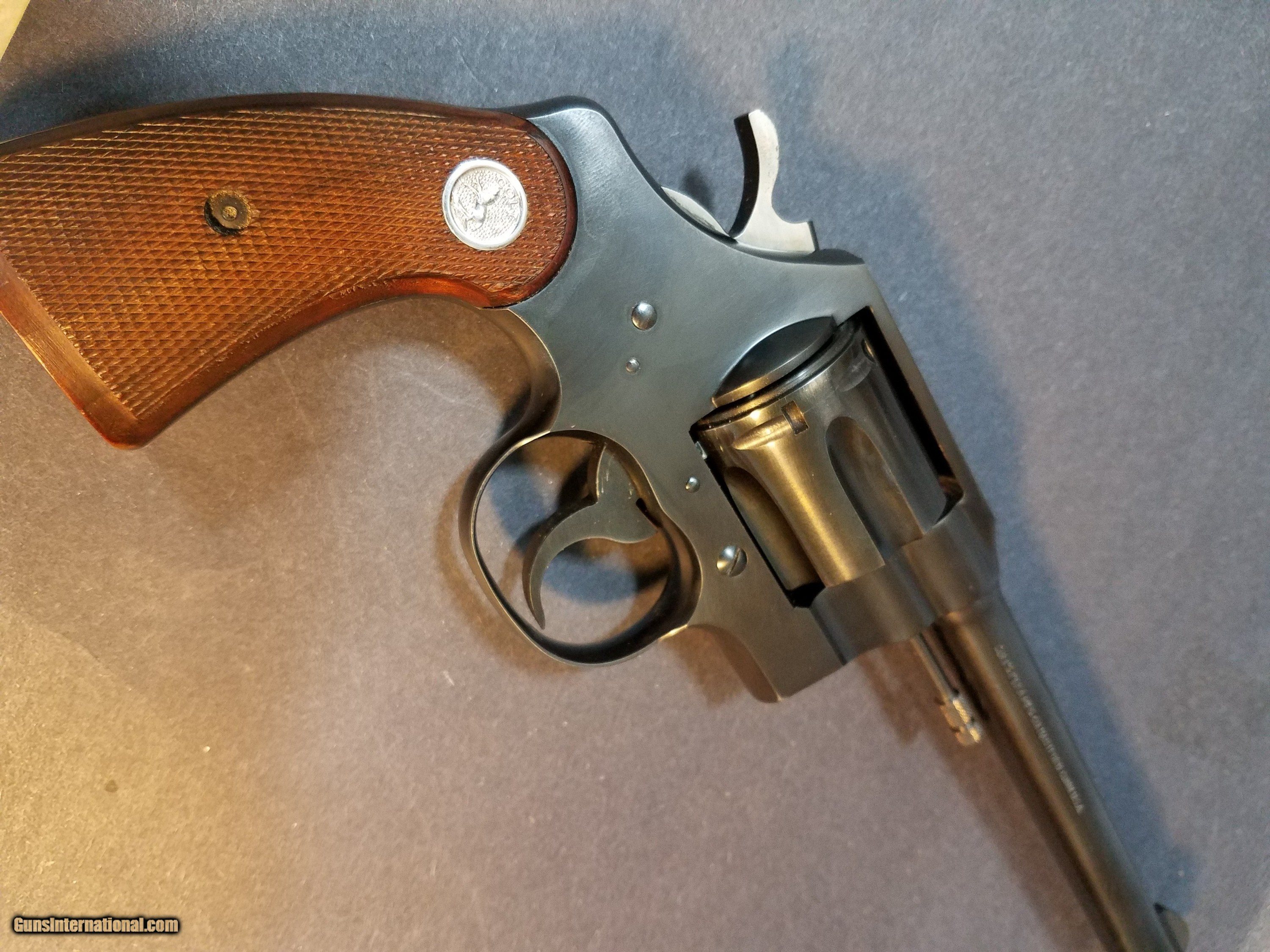 Colt Official Police Revolver Caliber 22 Long Rifle 6 Inch Barrel With Original Box And Papers 1167