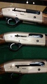BERETTA - A400 ACTION SET OF 3 - 12, 20, and 28 ga 28" A UNIQUE 1 OF A KIND WITH HAND ENGRAVING AND A HAND BUILT CASE ( SELLING AT COST!!  - 3 of 20