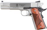 Smith & Wesson 108482 1911 E Series Single 45 Automatic Colt Pistol (ACP) 5" 8+1 Laminate Wood Grip Stainless Steel **FREE LAYAWAY*** - 2 of 2