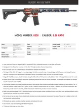 Ruger 8538 AR-556 MPR 5.56x45mm NATO 30+1 18