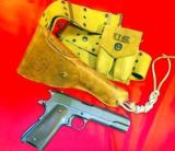 WW2 REMINGTON RAND 1911A1 COLT 1942 with GI 1942 Holster and 3 magazines in GI pouch - 1 of 12