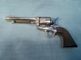 COLT SINGLE ACTION ARMY 1st Gen 1874, .45lc nickel, 5-1/2 - 3 of 12