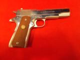 COLT MKIV, SERIES 70, GOVERNMENT MODEL .45 NICKEL- 1 of 8
