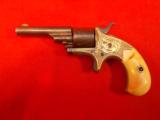 COLT 1871 OPEN TOP EARLY RIM-FIRE POCKET REVOLVER... FACTORY ENGRAVED WITH IVORY GRIPS - 1 of 7