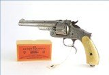 SMITH & WESSON 3RD. MODEL RUSSIAN REVOLVER - ENGRAVED - IVORY GRIPS - 1 of 8