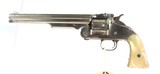 Smith & Wesson Model 3 Second Model American Single Action .44 Henry Rimfire Caliber Revolver with Pearl Grips and Factory Letter - 9 of 9