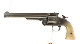 Smith & Wesson Model 3 Second Model American Single Action .44 Henry Rimfire Caliber Revolver with Pearl Grips and Factory Letter