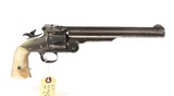 Smith & Wesson Model 3 Second Model American Single Action .44 Henry Rimfire Caliber Revolver with Pearl Grips and Factory Letter - 2 of 9