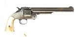 Smith & Wesson Model 3 Second Model American Single Action .44 Henry Rimfire Caliber Revolver with Pearl Grips and Factory Letter - 8 of 9