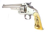 Smith & Wesson Model 3 Second Model American Single Action .44 Henry Rimfire Caliber Revolver with IVORY Grips and Factory Letter - 10 of 12