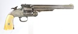 Smith & Wesson Model 3 Second Model American Single Action .44 Henry Rimfire Caliber Revolver with IVORY Grips and Factory Letter - 9 of 12