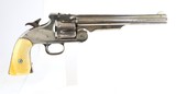 Smith & Wesson Model 3 Second Model American Single Action .44 Henry Rimfire Caliber Revolver with IVORY Grips and Factory Letter - 2 of 12