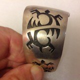 Vintage Hopi Sterling Silver Cuff
bracelet maker marked ( Michael Sockyma )
turtle spirit - 11 of 14