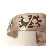 Vintage Hopi Sterling Silver Cuff
bracelet maker marked ( Michael Sockyma )
turtle spirit - 10 of 14
